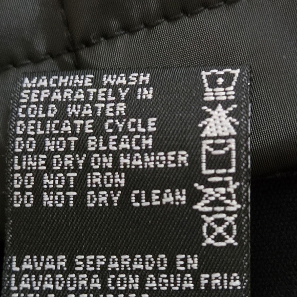 Outbrook Women Large (12/14) Sleek Black Rain Jacket Hidden Buttons with FLAW - Picture 10 of 14